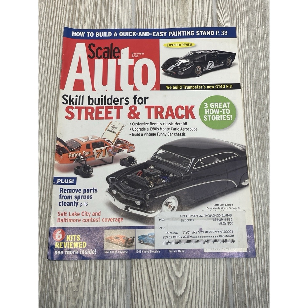 Scale Auto Magazine December 2009 Model Car Enthusiast Street & Track GT40 Kit